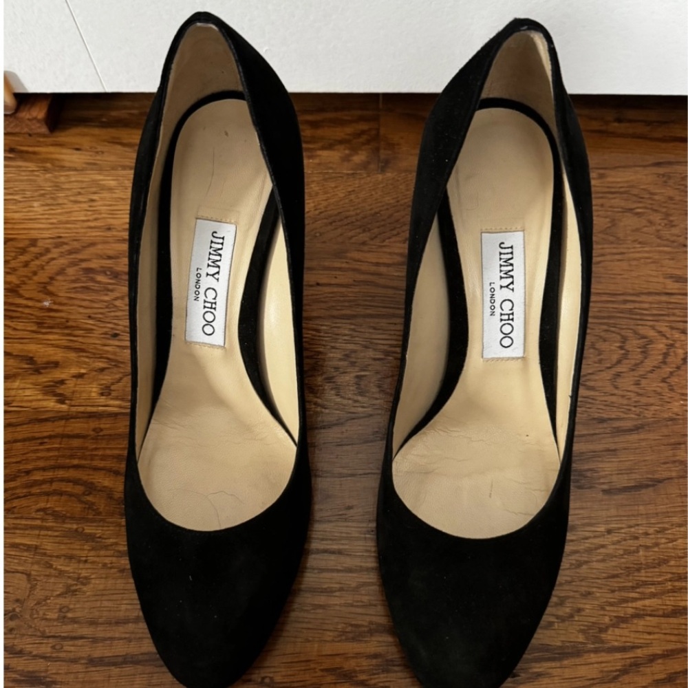 Jimmy Choo Billie 85 black suede pump size 9.5